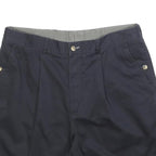 NAUTICA Mens Shorts Blue Casual Plain M W34 Cotton Blend Button Pocket