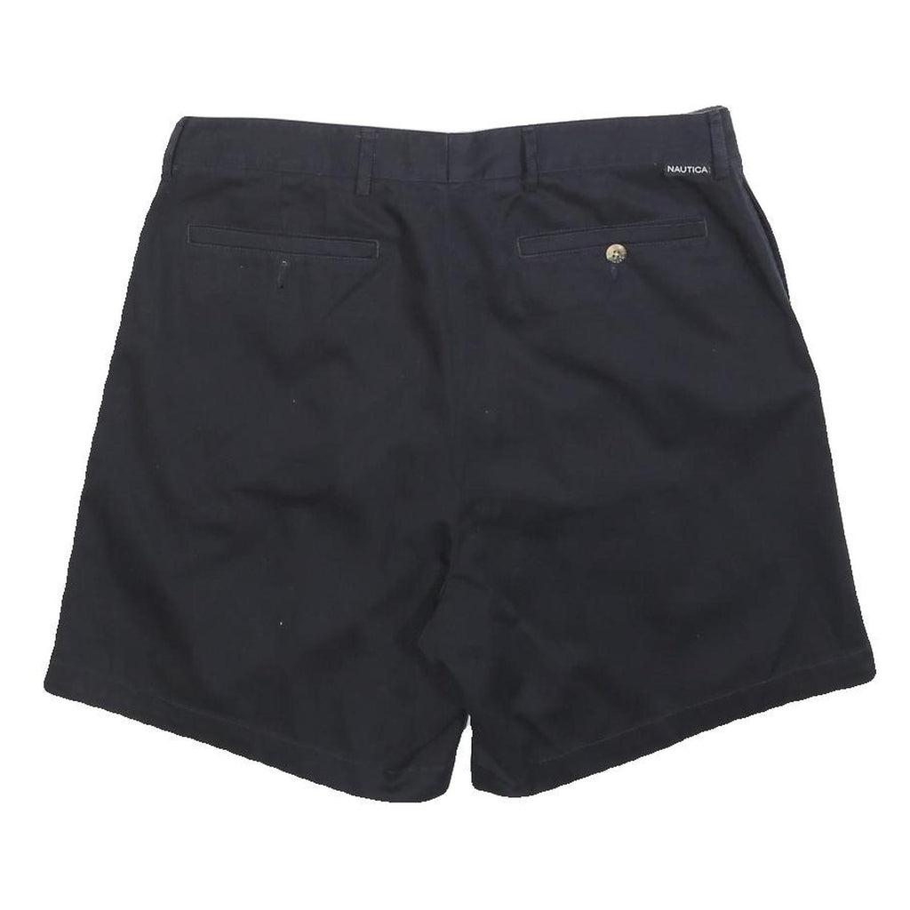 NAUTICA Mens Shorts Blue Casual Plain M W34 Cotton Blend Button Pocket