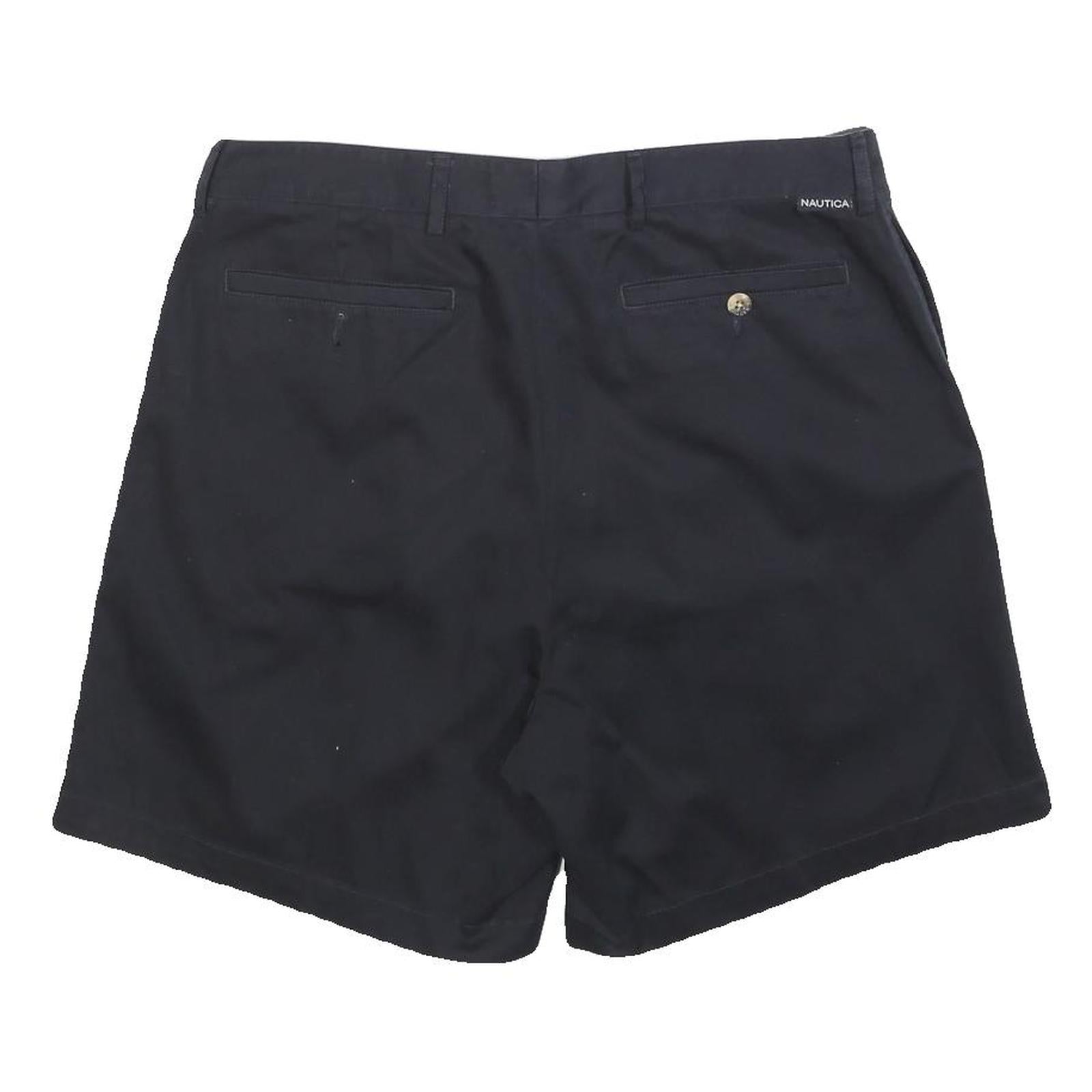 NAUTICA Mens Shorts Blue Casual Plain M W34 Cotton Blend Button Pocket