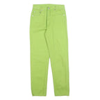 NEGIS Womens Jeans Green Regular Straight Denim W26 L28 Zip Cotton Blend