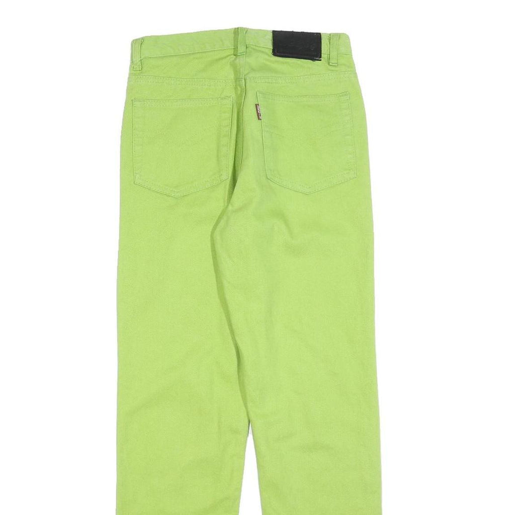 NEGIS Womens Jeans Green Regular Straight Denim W26 L28 Zip Cotton Blend