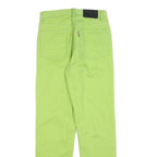 NEGIS Womens Jeans Green Regular Straight Denim W26 L28 Zip Cotton Blend