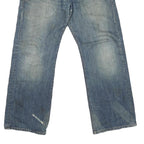 G-STAR Mens Jeans Blue Regular Straight Denim Medium W32 L31 Cotton Blend Zip