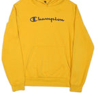 CHAMPION Boys Yellow Hoodie 2XL Cotton Blend Pullover Sportswear Casual