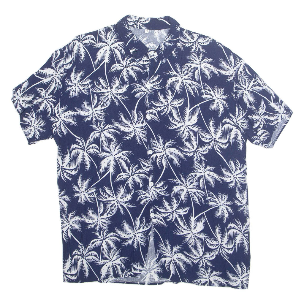 Womens Printed Blouse Blue Floral 2XL
