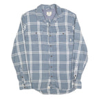 VANS Mens Blue & White Check Shirt M Cotton Blend Casual Button Down