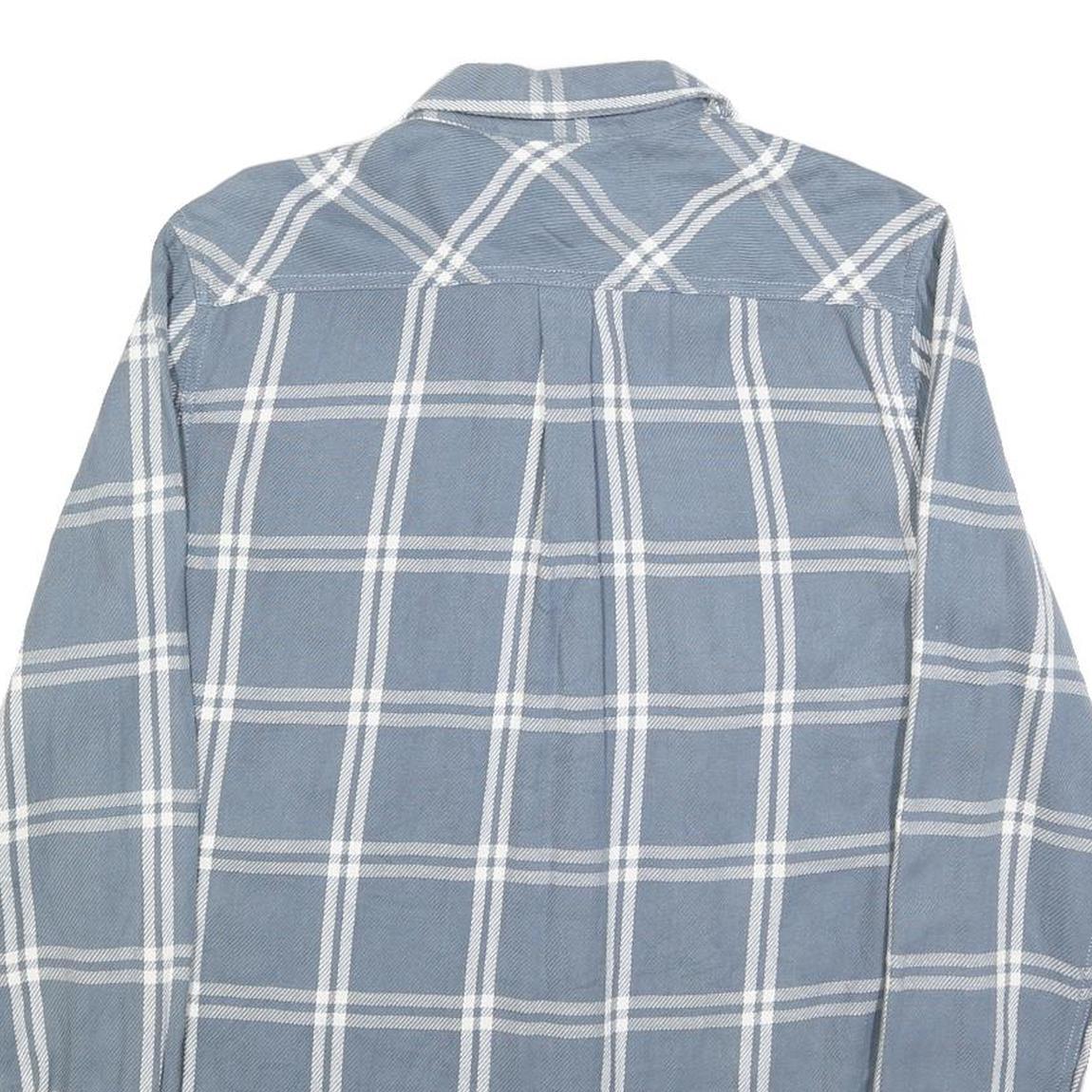 VANS Mens Blue & White Check Shirt M Cotton Blend Casual Button Down