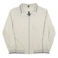 CANDA Mens Cream Jacket XL Polyester Blend Plain Zip Closure Casual Urban Style