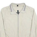 CANDA Mens Cream Jacket XL Polyester Blend Plain Zip Closure Casual Urban Style