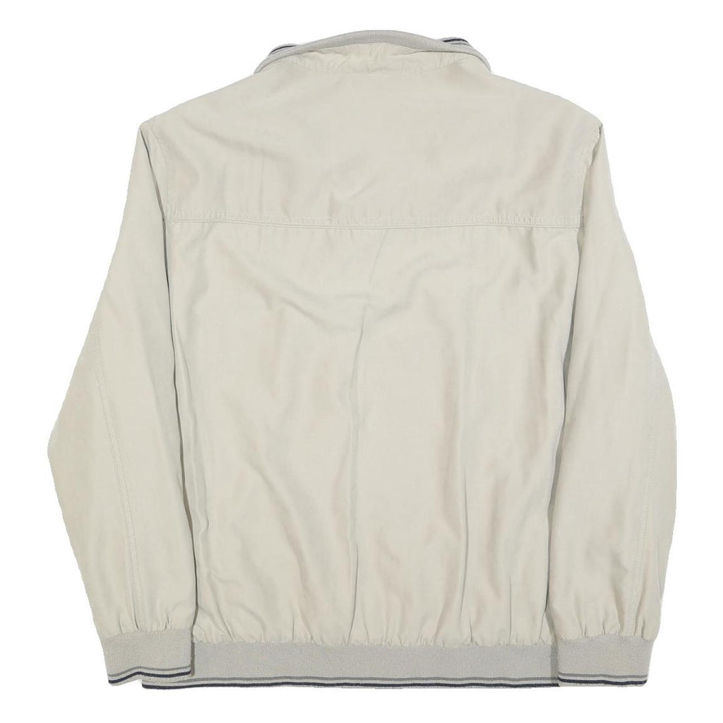 CANDA Mens Cream Jacket XL Polyester Blend Plain Zip Closure Casual Urban Style