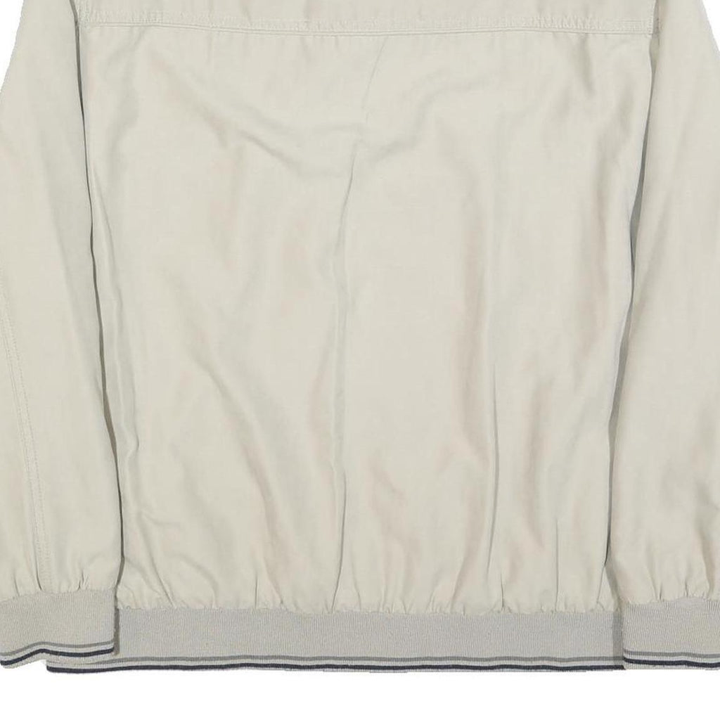 CANDA Mens Cream Jacket XL Polyester Blend Plain Zip Closure Casual Urban Style