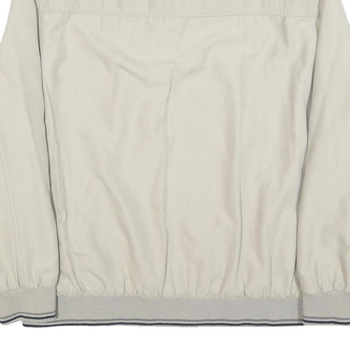 CANDA Mens Cream Jacket XL Polyester Blend Plain Zip Closure Casual Urban Style