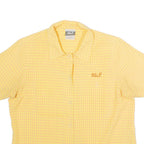 JACK WOLFSKIN Womens Shirt Yellow Check UK 12