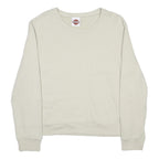 HARLEY DAVIDSON Womens Cream Sweatshirt Crew Neck M Cotton Blend Pullover