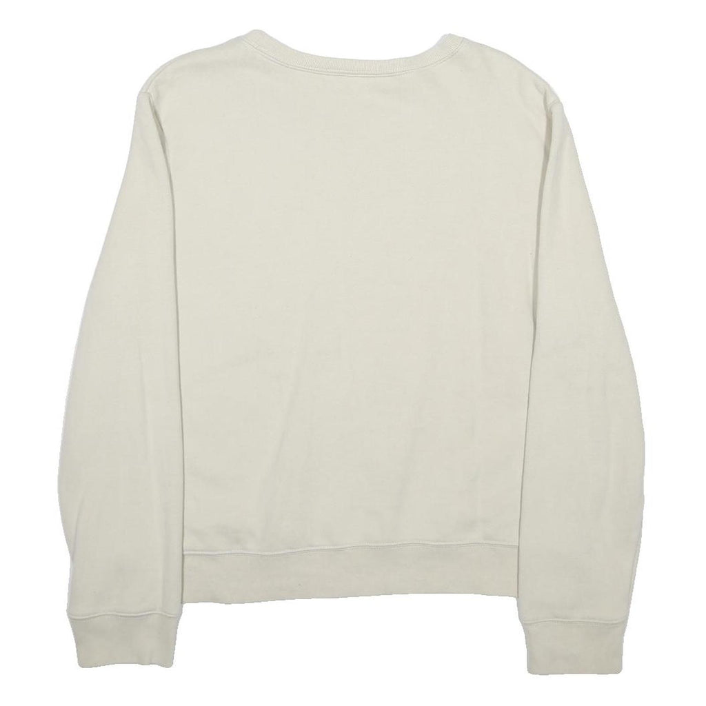HARLEY DAVIDSON Womens Cream Sweatshirt Crew Neck M Cotton Blend Pullover