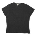 CALVIN KLEIN Womens Grey Basic Wool Blend Top Short Sleeve Crew Neck M Casual