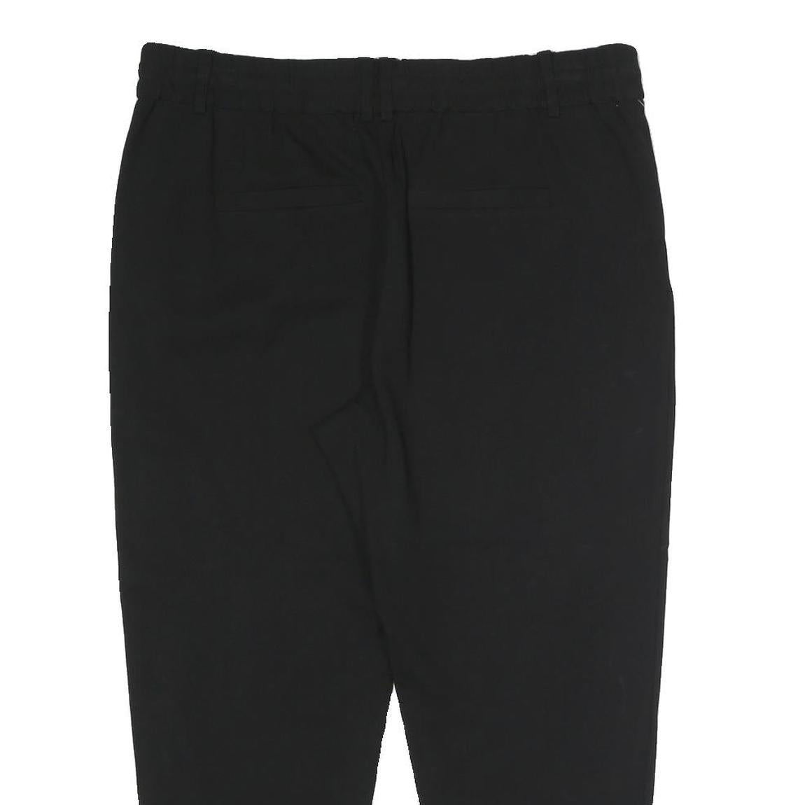 DKNY Womens Joggers Black XL W34 L23 Relaxed Tapered Polyester Blend Drawstring