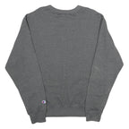 CHAMPION Mens Grey Cotton Blend Crew Neck M Logo Sweatshirt Pullover