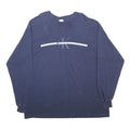 CALVIN KLEIN JEANS Mens Blue Long Sleeve Crew Neck T-Shirt XL Logo Print