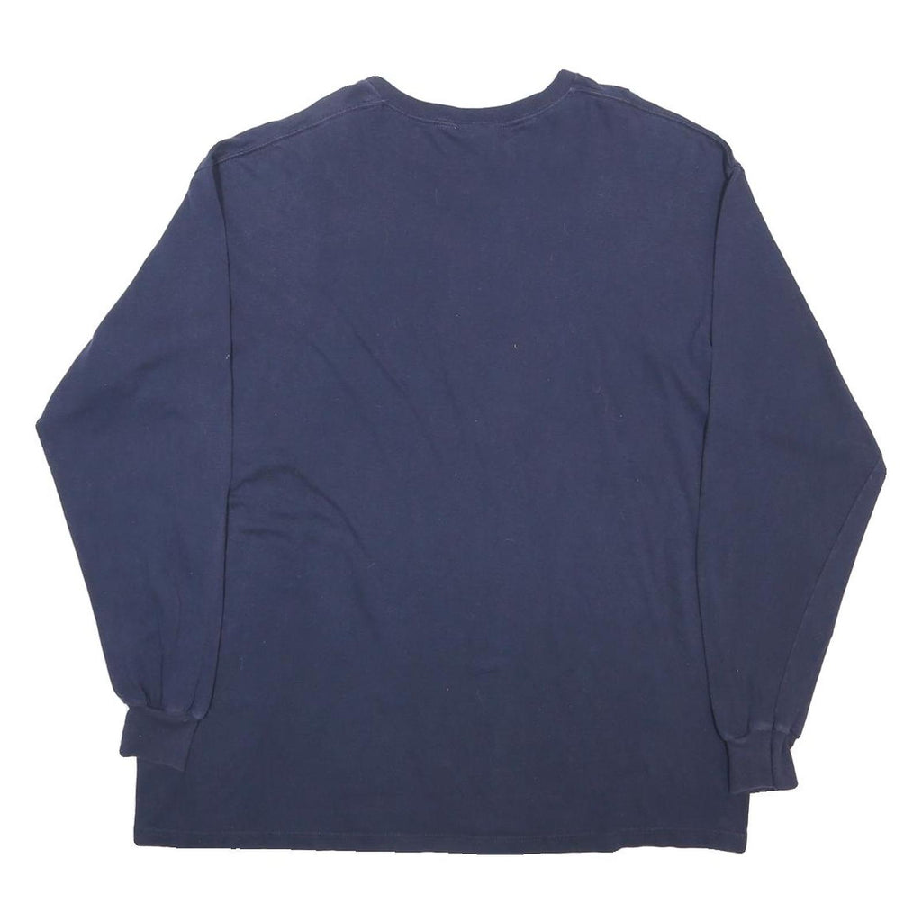 CALVIN KLEIN JEANS Mens Blue Long Sleeve Crew Neck T-Shirt XL Logo Print