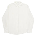 GIUSEPPE LENSA Mens Shirt Beige Striped Long Sleeve M