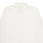 GIUSEPPE LENSA Mens Shirt Beige Striped Long Sleeve M