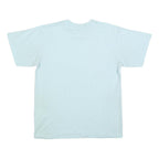 ONEITA Womens Light Blue Graphic T-Shirt XL Short Sleeve Crew Neck Cotton Blend
