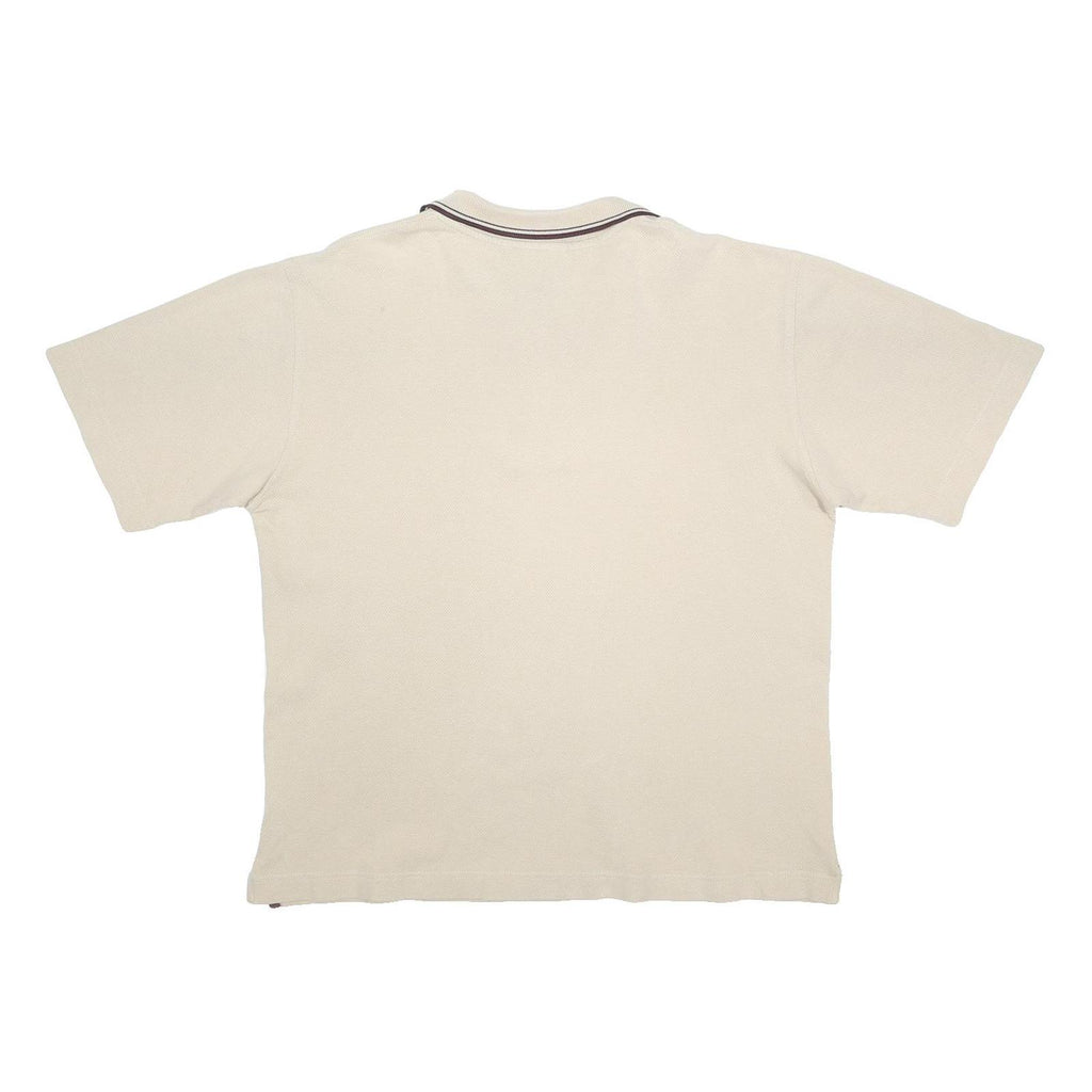 PUMA Mens Beige & Maroon Short Sleeve Plain L Polo Shirt Cotton Blend Classic
