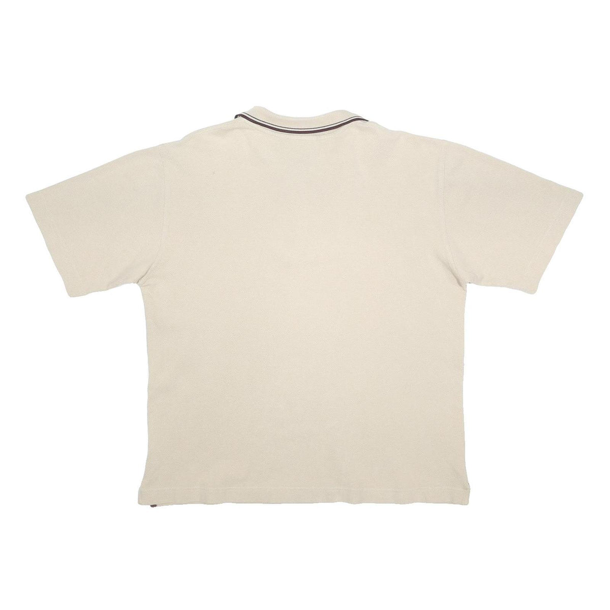 PUMA Mens Beige & Maroon Short Sleeve Plain L Polo Shirt Cotton Blend Classic