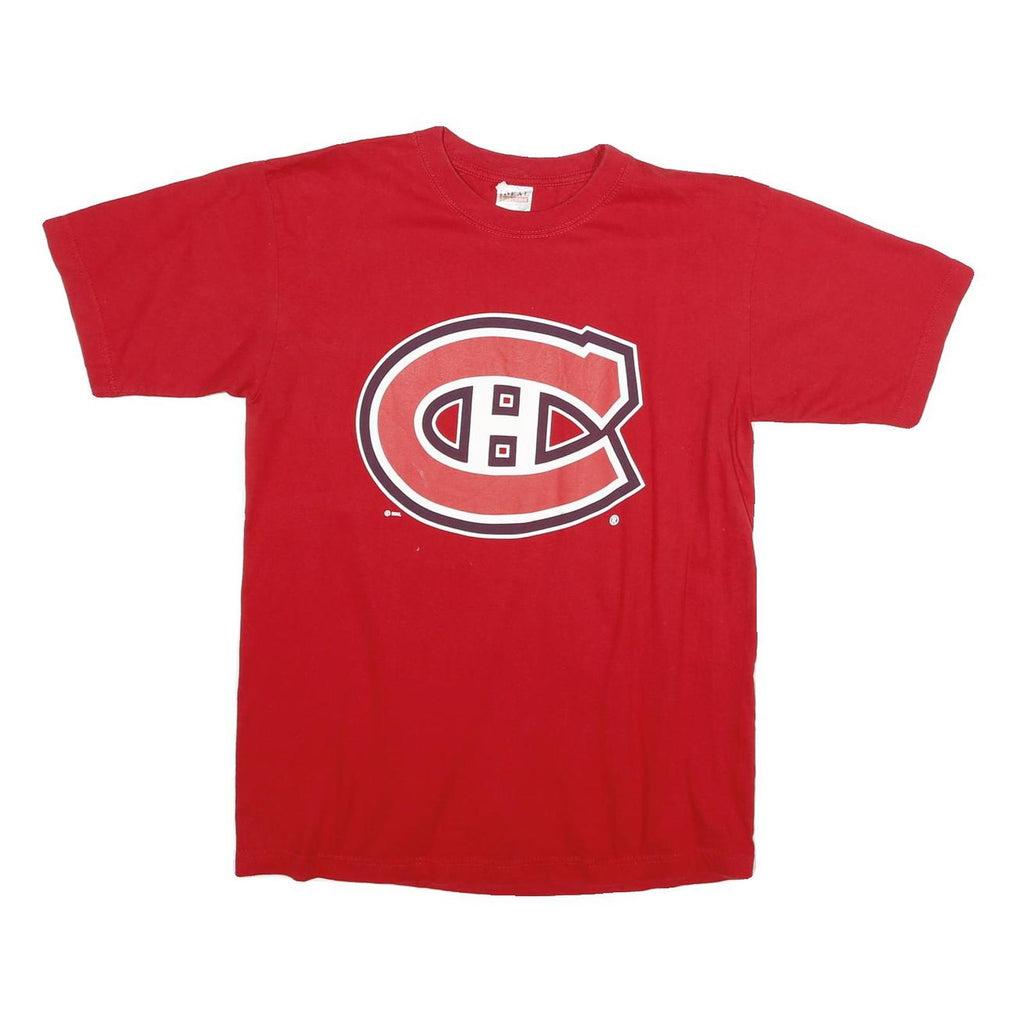 IDEAL Mens Red Montreal Canadiens T-Shirt M Short Sleeve Crew Neck Branded