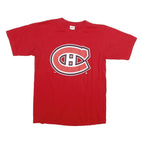IDEAL Mens Red Montreal Canadiens T-Shirt M Short Sleeve Crew Neck Branded