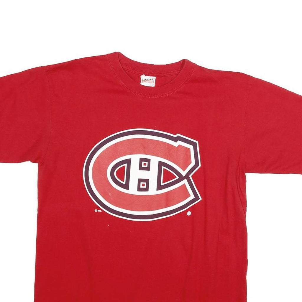 IDEAL Mens Red Montreal Canadiens T-Shirt M Short Sleeve Crew Neck Branded