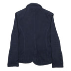 WHISTLES Womens Navy Blue Cotton Blazer Jacket UK 12 Plain Button Closure