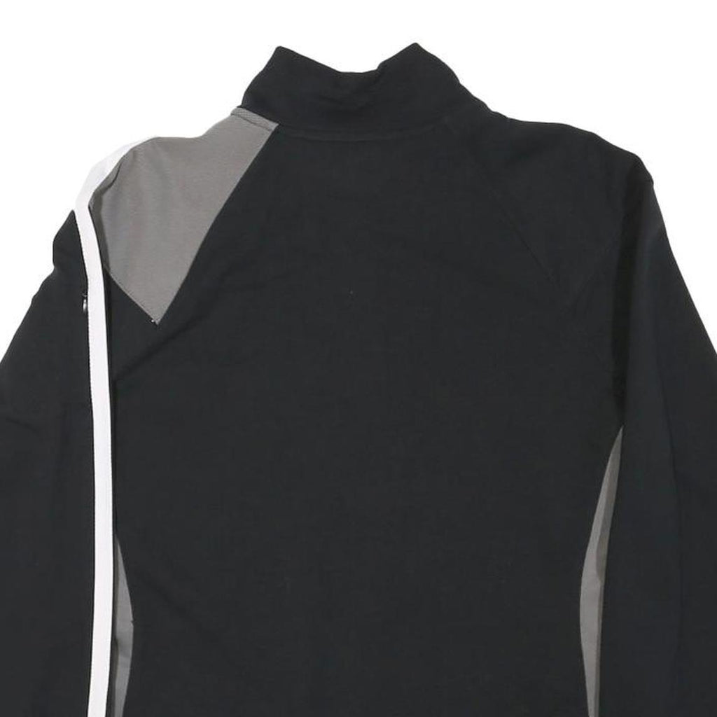 FILA Womens Black & Grey Track Jacket L Polyester Blend Zip Sportswear