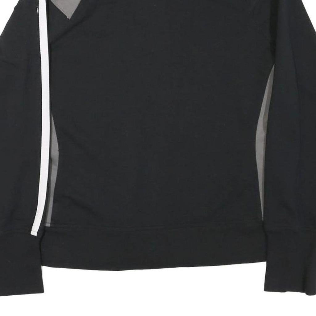 FILA Womens Black & Grey Track Jacket L Polyester Blend Zip Sportswear