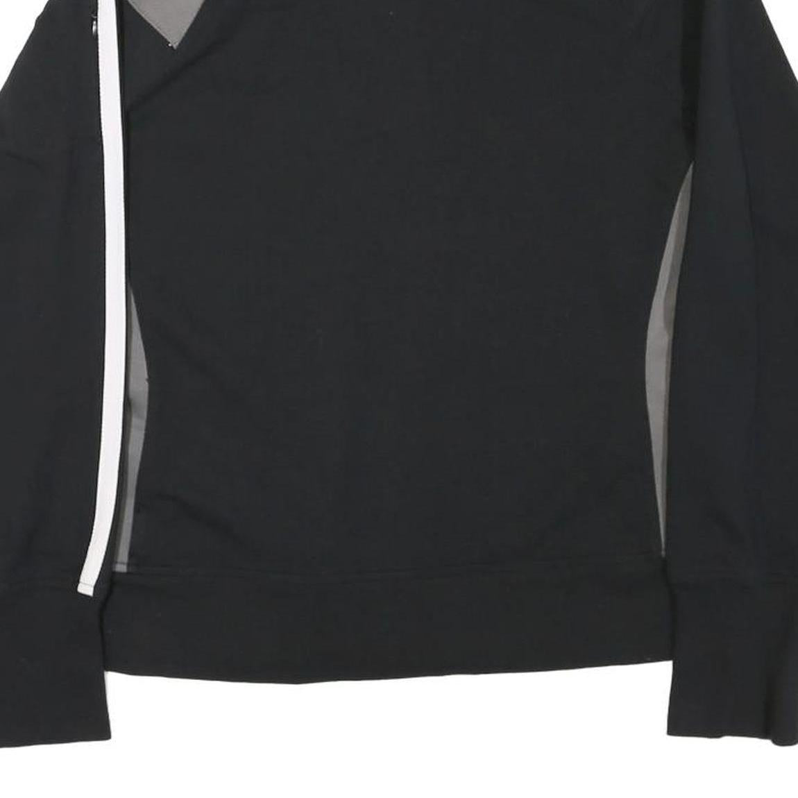 FILA Womens Black & Grey Track Jacket L Polyester Blend Zip Sportswear