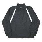 REEBOK Mens Black & White Zip Jacket XL Polyester Blend Plain Sportswear Fitness