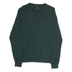 REPLAY Mens Green Jumper Plain Crew Neck Basic Knit M Casual Everyday Cotton