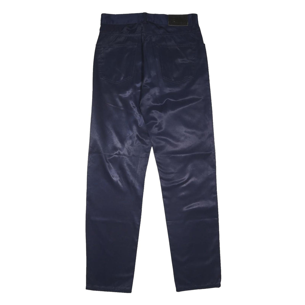 ICEBERG Mens Cotton Blend Navy Slim Tapered Trousers W30 L30 Casual Smart