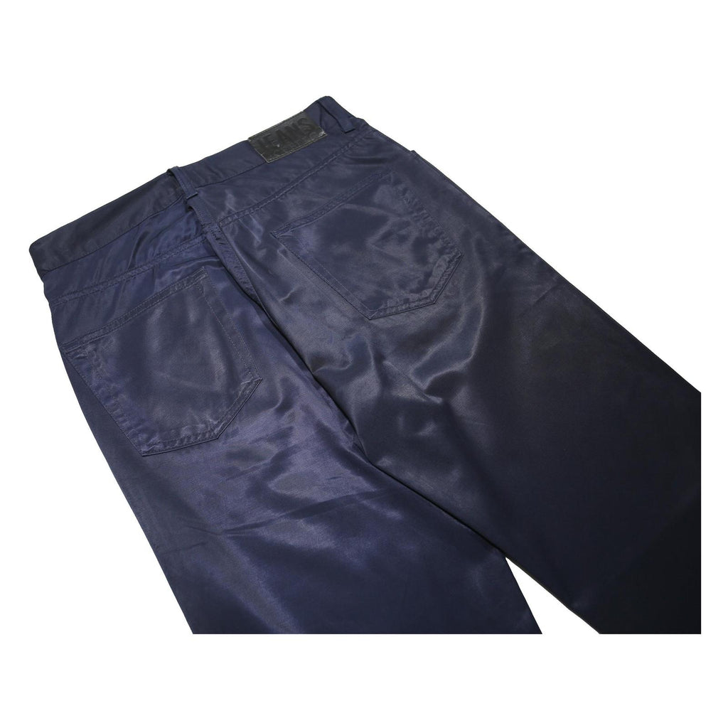 ICEBERG Mens Cotton Blend Navy Slim Tapered Trousers W30 L30 Casual Smart