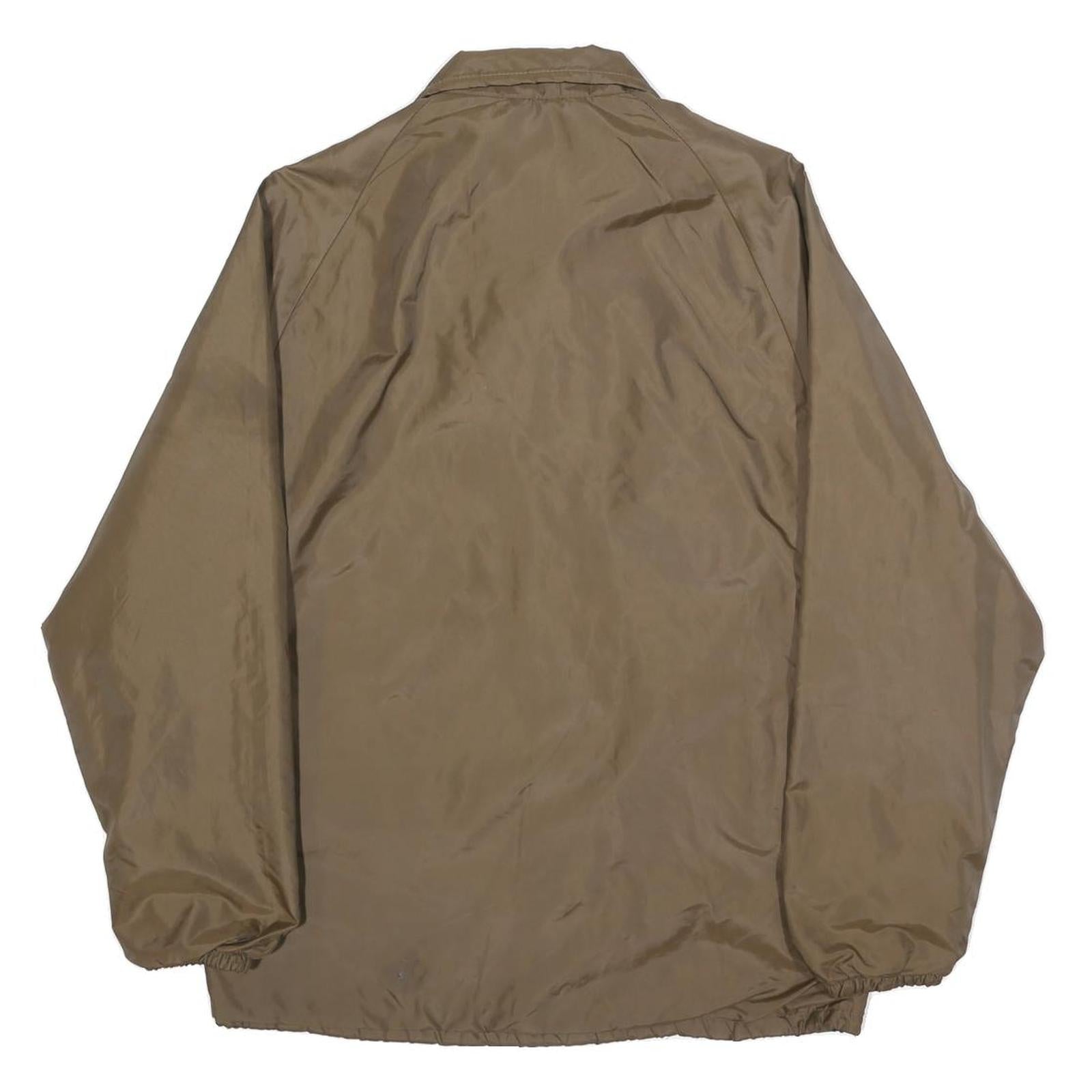 KING LOUIE Mens Brown Button Jacket S Polyester Plain Workwear Coat