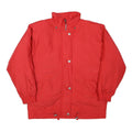 TOWNE Womens Red Jacket L Polyester Blend Plain Zip Closure Elastic Cuffs