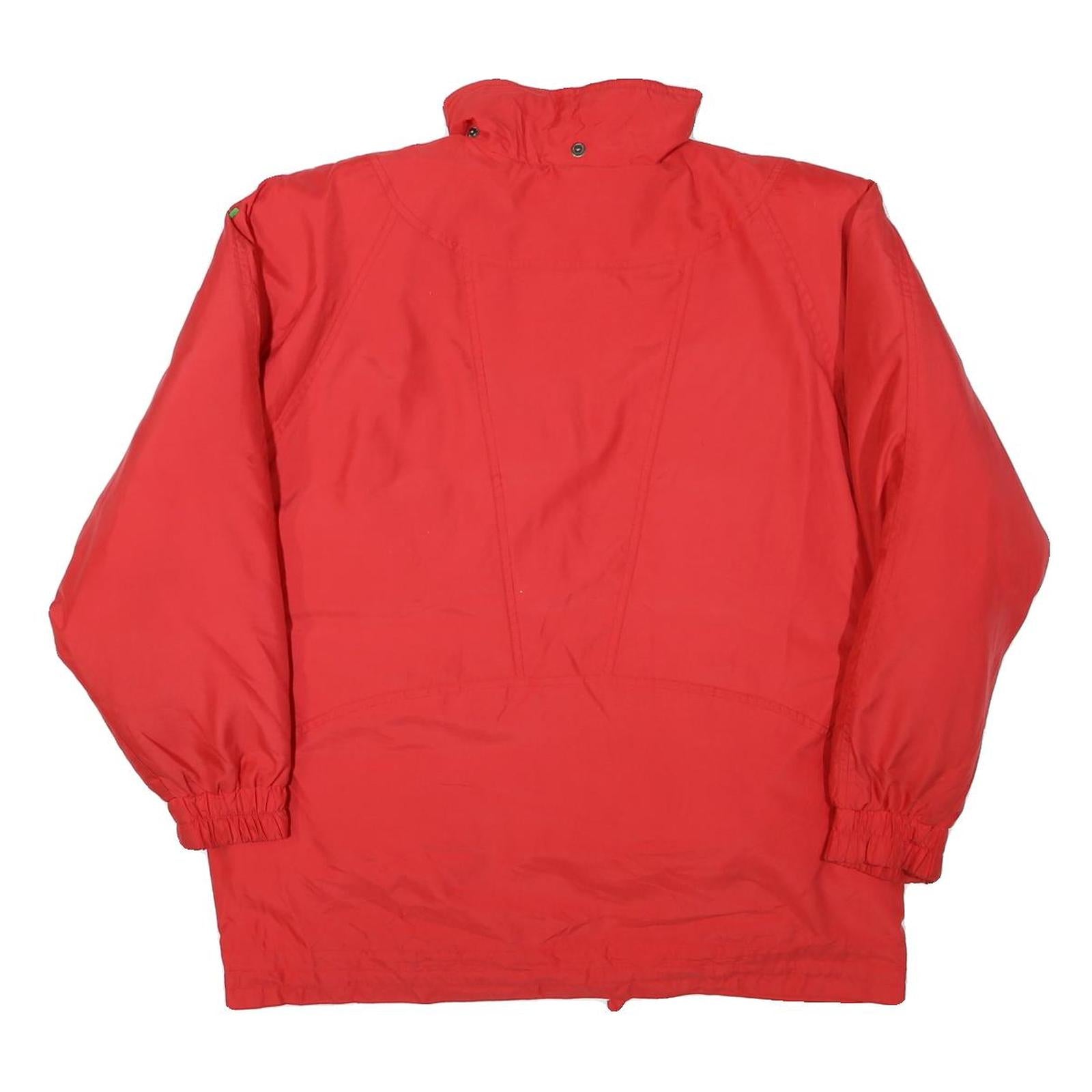 TOWNE Womens Red Jacket L Polyester Blend Plain Zip Closure Elastic Cuffs