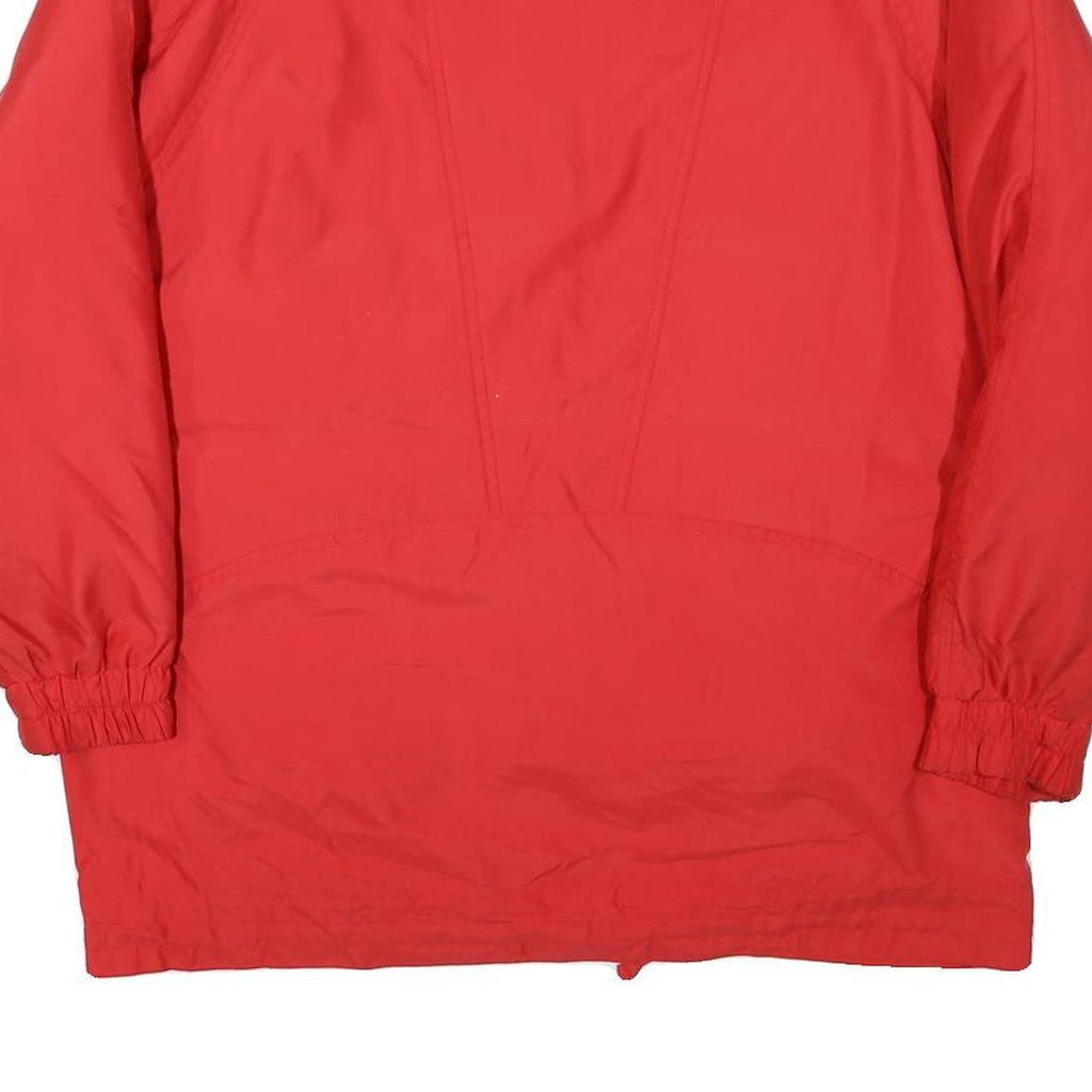TOWNE Womens Red Jacket L Polyester Blend Plain Zip Closure Elastic Cuffs