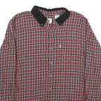 LEVI'S Mens Red Black Check Shirt L Cotton Long Sleeve Button Collar Casual