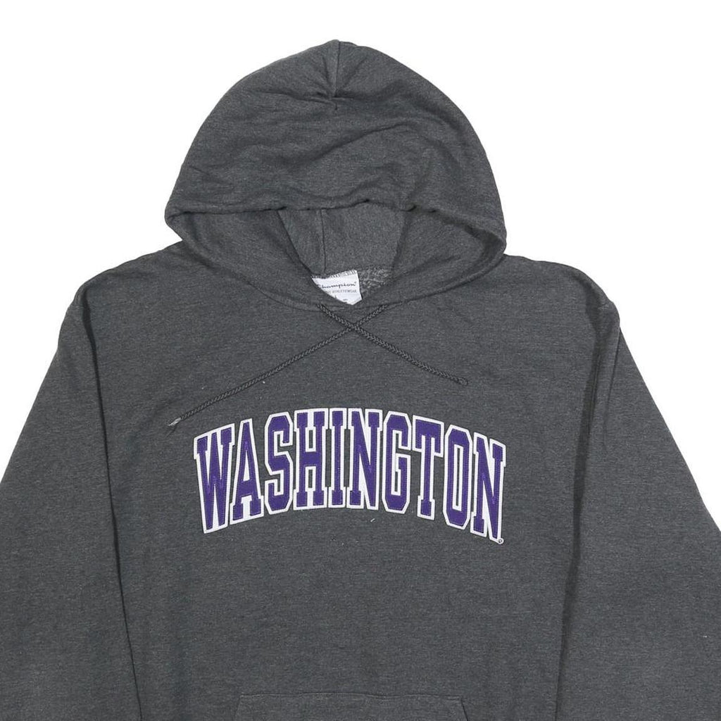 CHAMPION Mens Grey Washington Pullover Hoodie L Casual Cotton Blend Sweatshirt