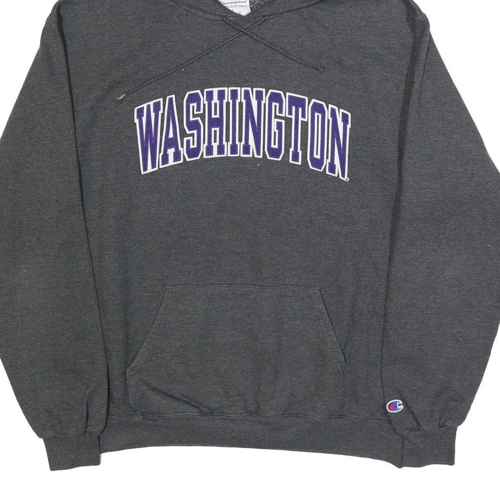 CHAMPION Mens Grey Washington Pullover Hoodie L Casual Cotton Blend Sweatshirt