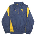NIKE Mens Blue & Yellow West Virginia Storm-Fit Jacket S Polyester Zip Athletic