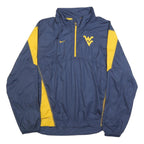 NIKE Mens Blue & Yellow West Virginia Storm-Fit Jacket S Polyester Zip Athletic