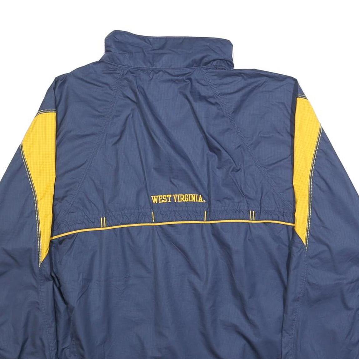 NIKE Mens Blue & Yellow West Virginia Storm-Fit Jacket S Polyester Zip Athletic
